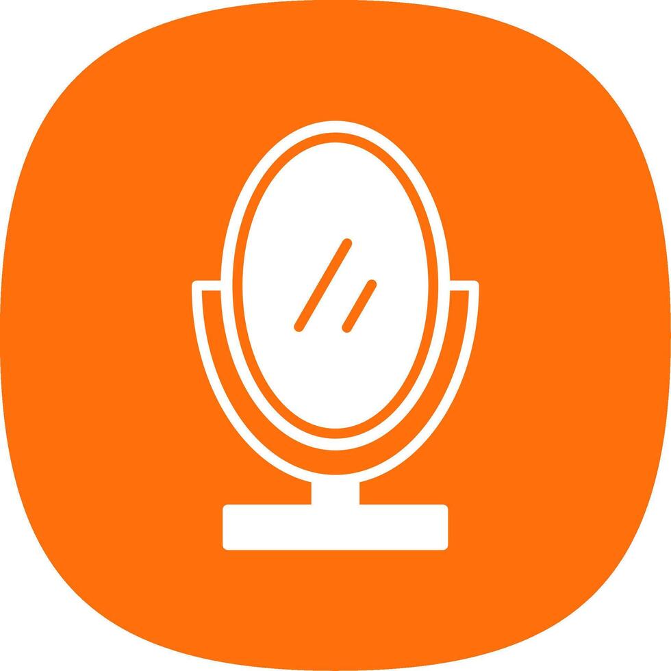 Mirror Glyph Curve Icon Design vector