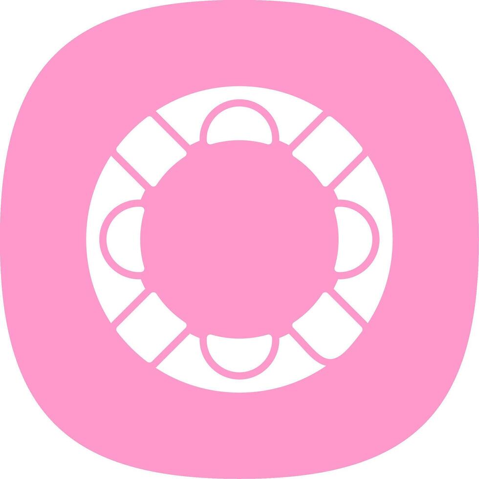 Rubber Ring Glyph Curve Icon Design vector