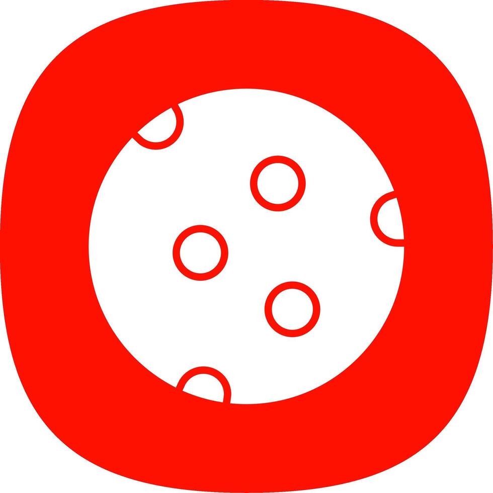 Moon Glyph Curve Icon Design vector