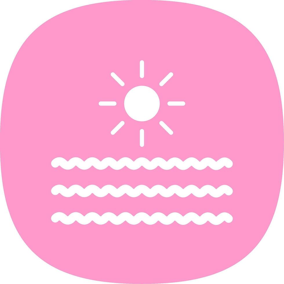 Waves Glyph Curve Icon Design vector