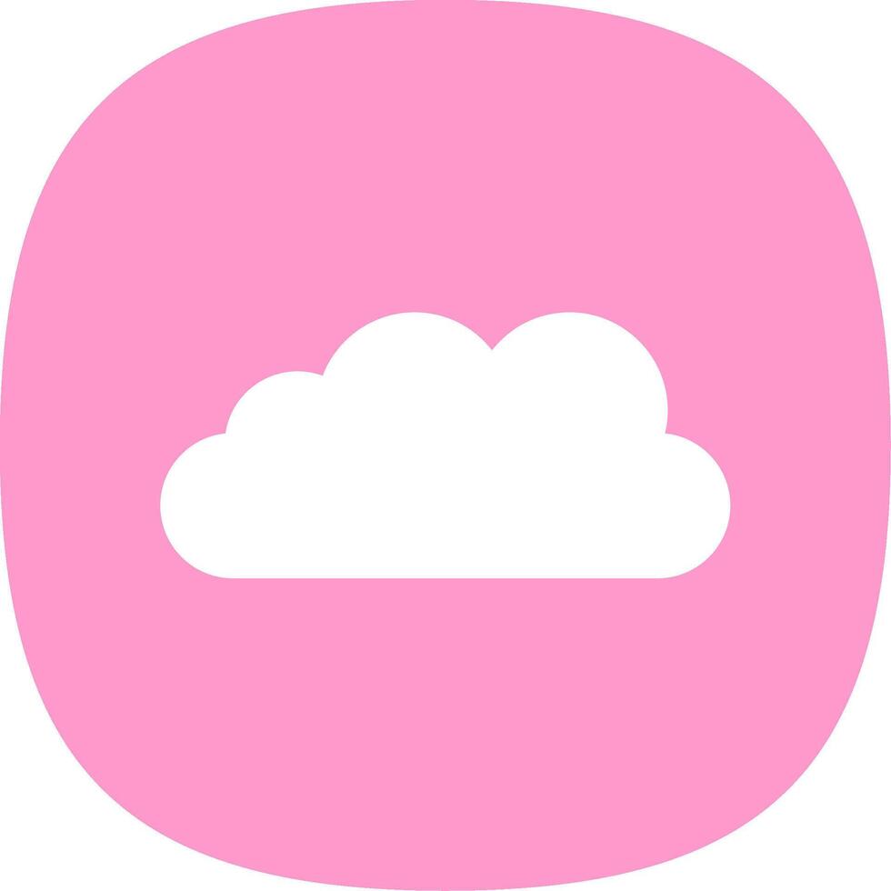 Cloud Glyph Curve Icon Design vector