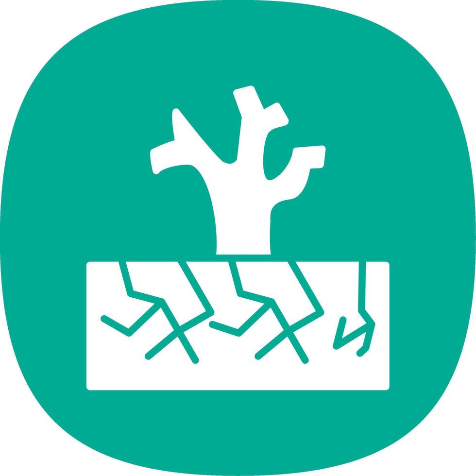 Drought Glyph Curve Icon Design vector