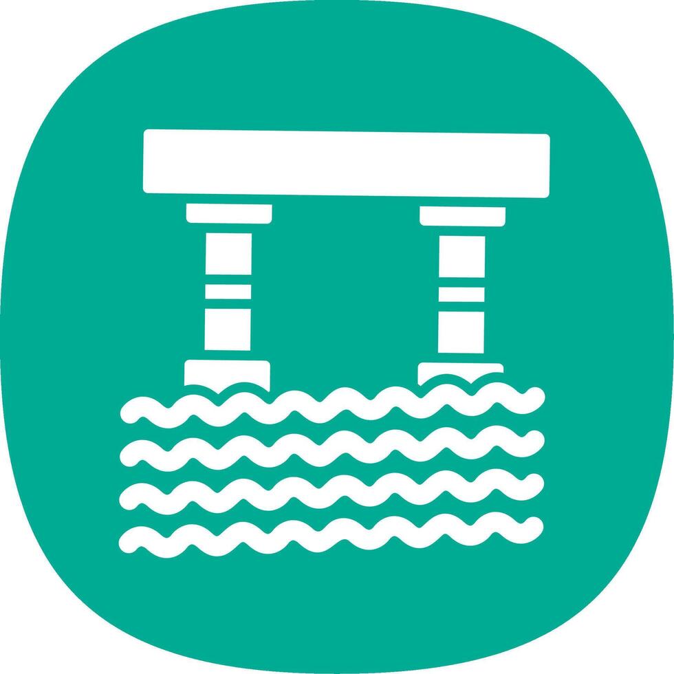 Bridge Glyph Curve Icon Design vector