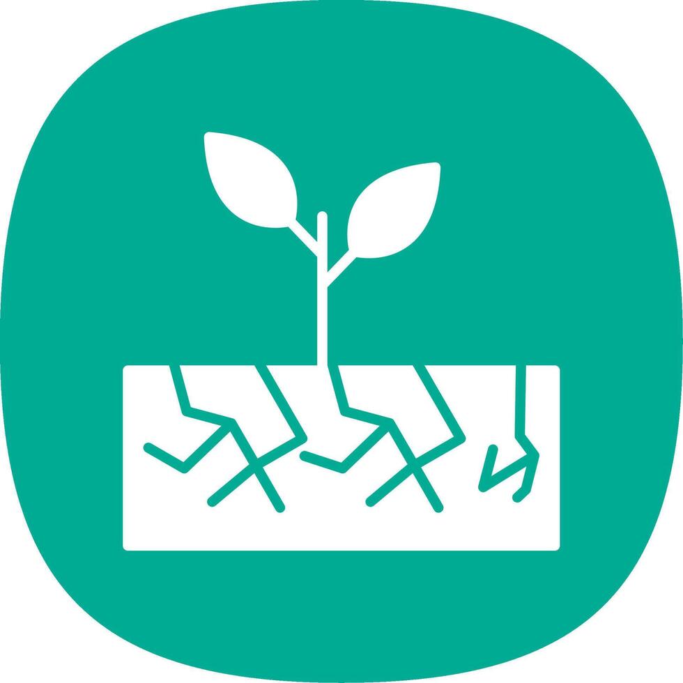 Drought Glyph Curve Icon Design vector