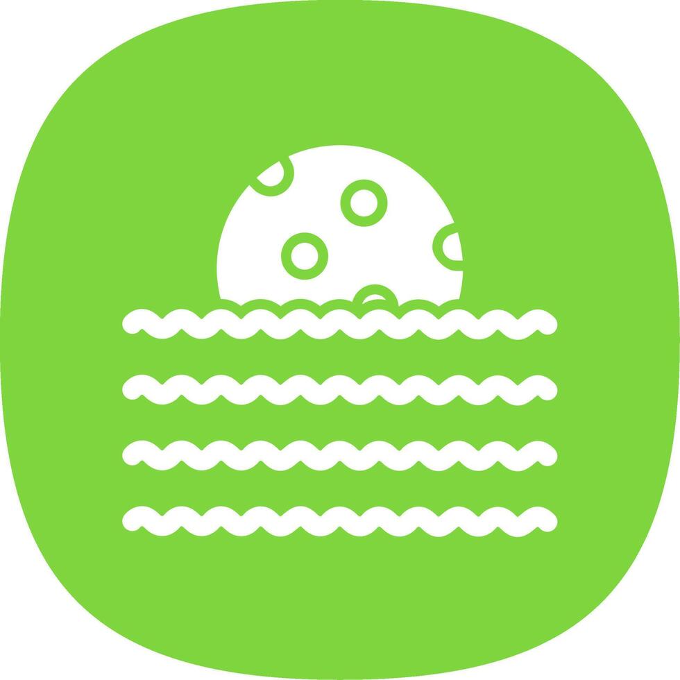 Waves Glyph Curve Icon Design vector