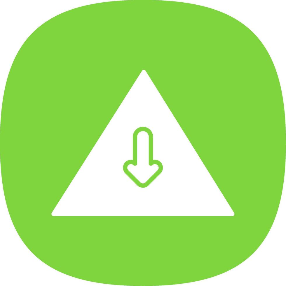 Sign Glyph Curve Icon Design vector