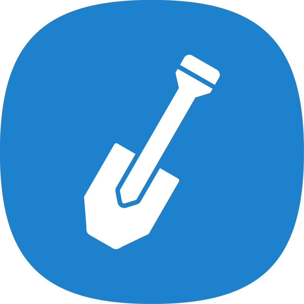 Spade Glyph Curve Icon Design vector