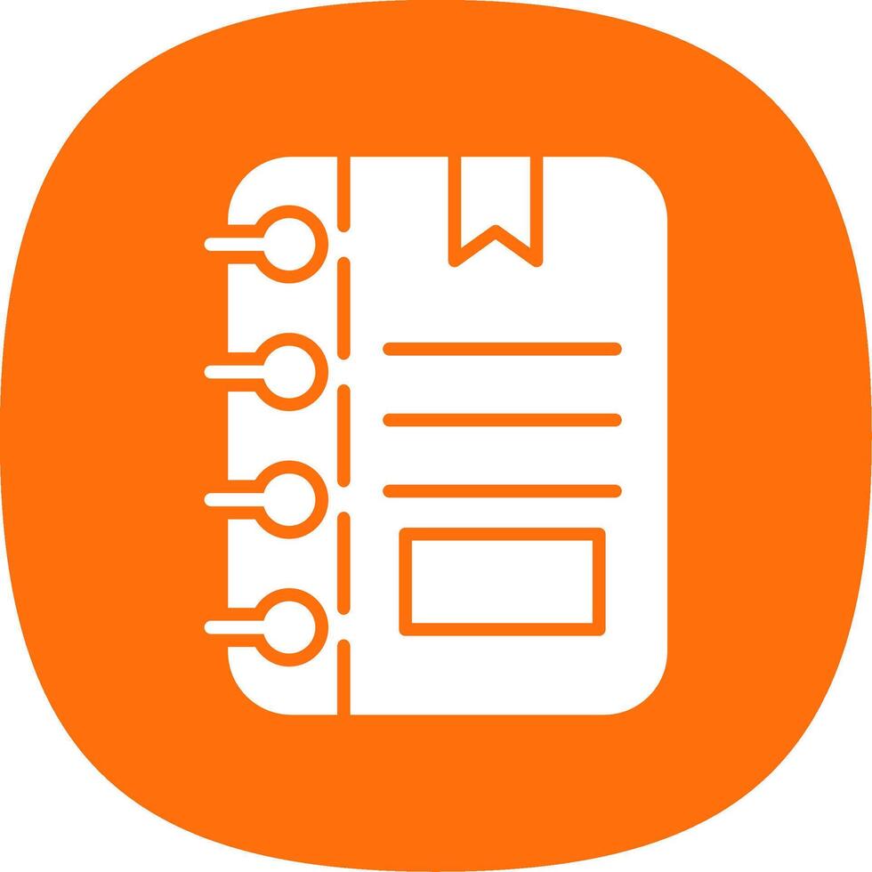 Note Glyph Curve Icon Design vector