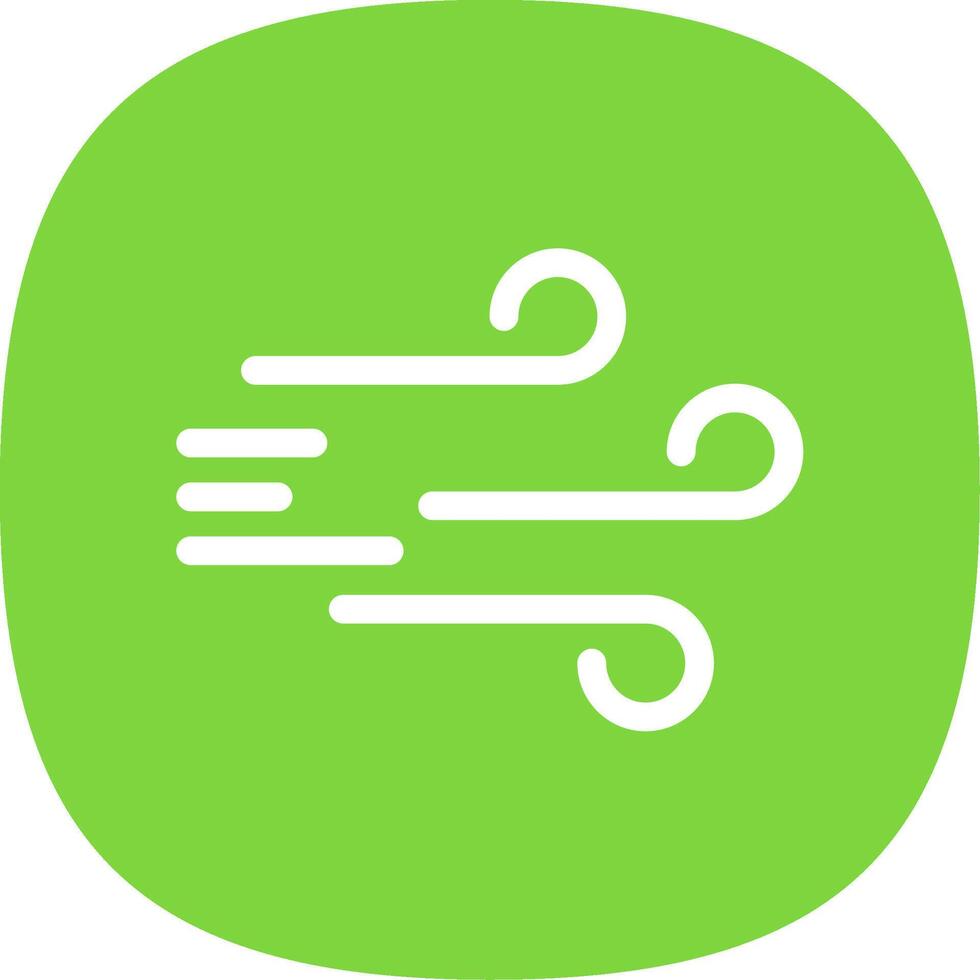 Windy Glyph Curve Icon Design vector