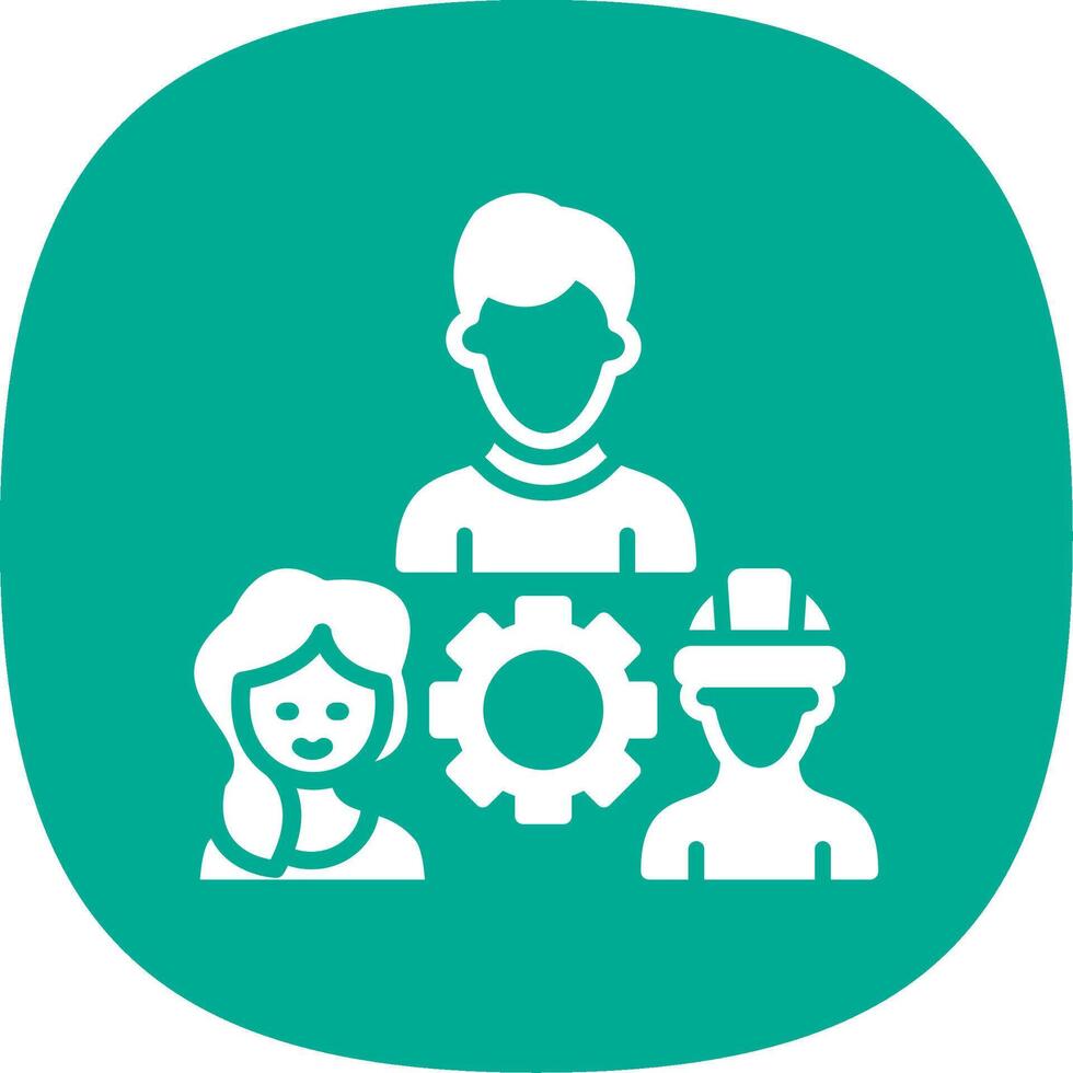 Recycle Glyph Curve Icon Design vector