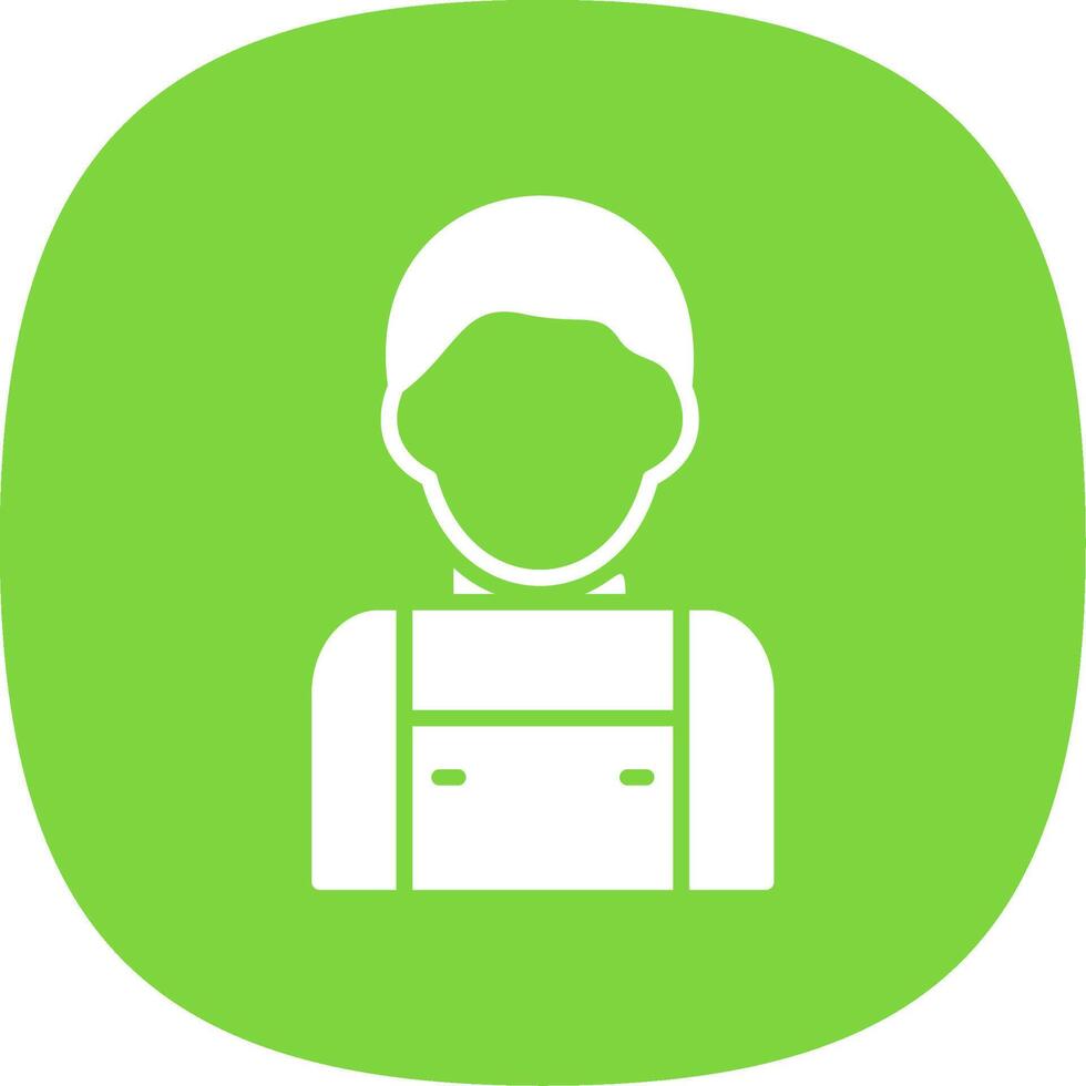 Loader Man Glyph Curve Icon Design vector