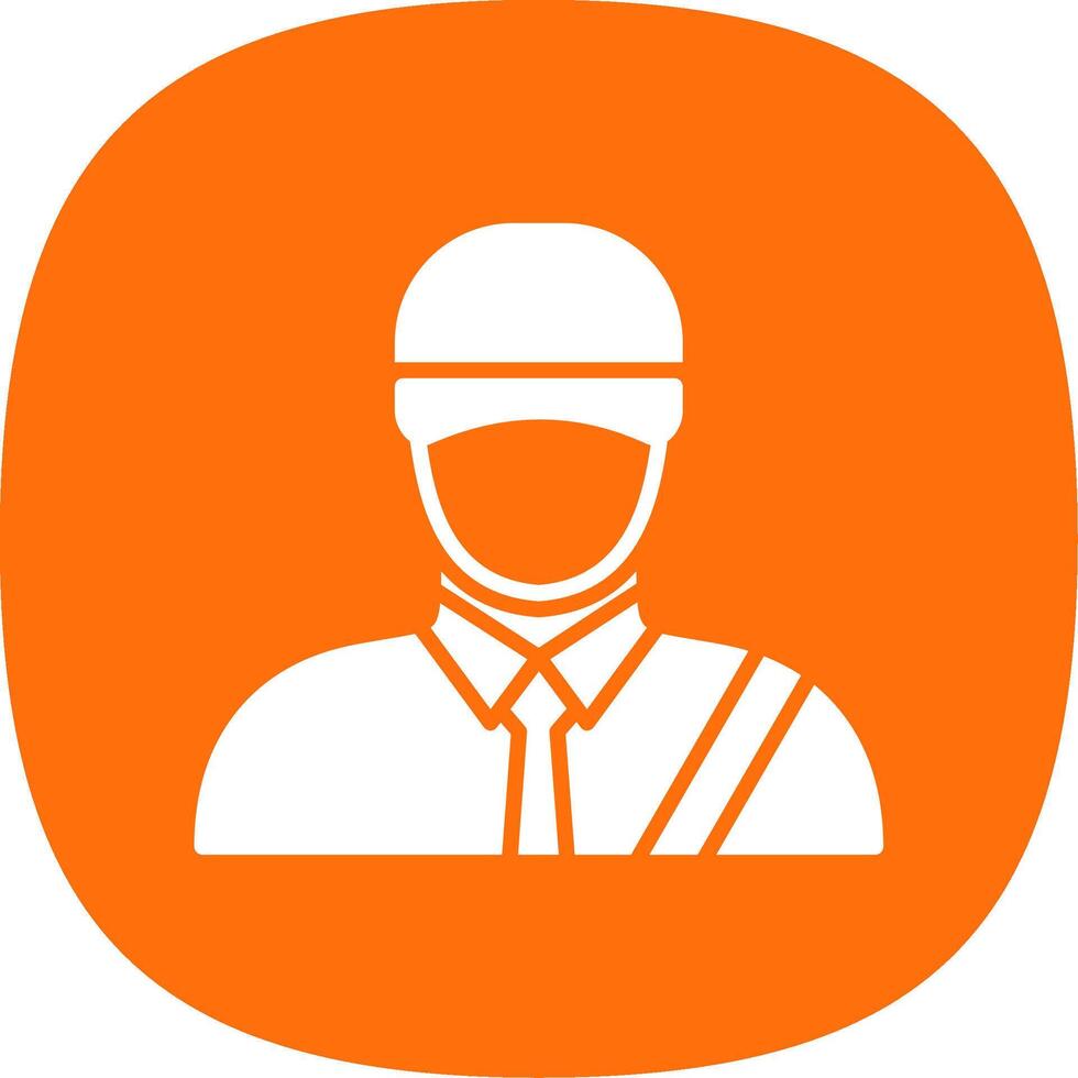 Postman Glyph Curve Icon Design vector