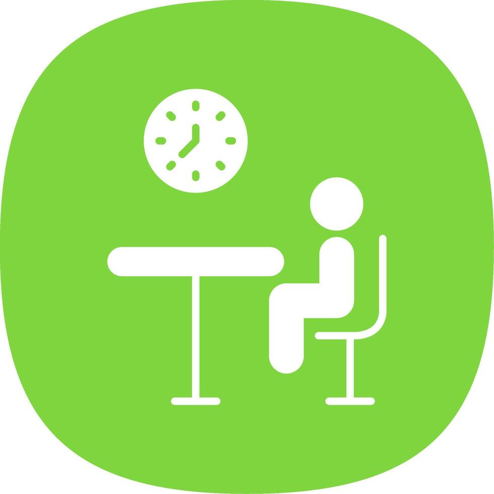 Nuclear Glyph Curve Icon Design vector