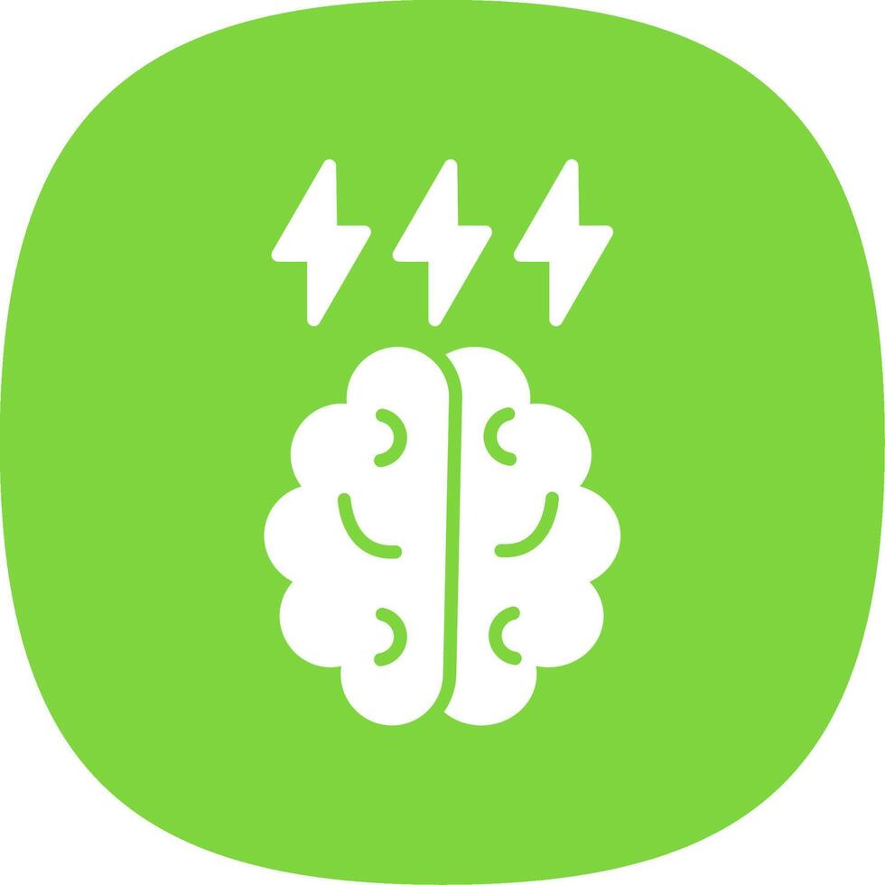 Brainstorm Glyph Curve Icon Design vector