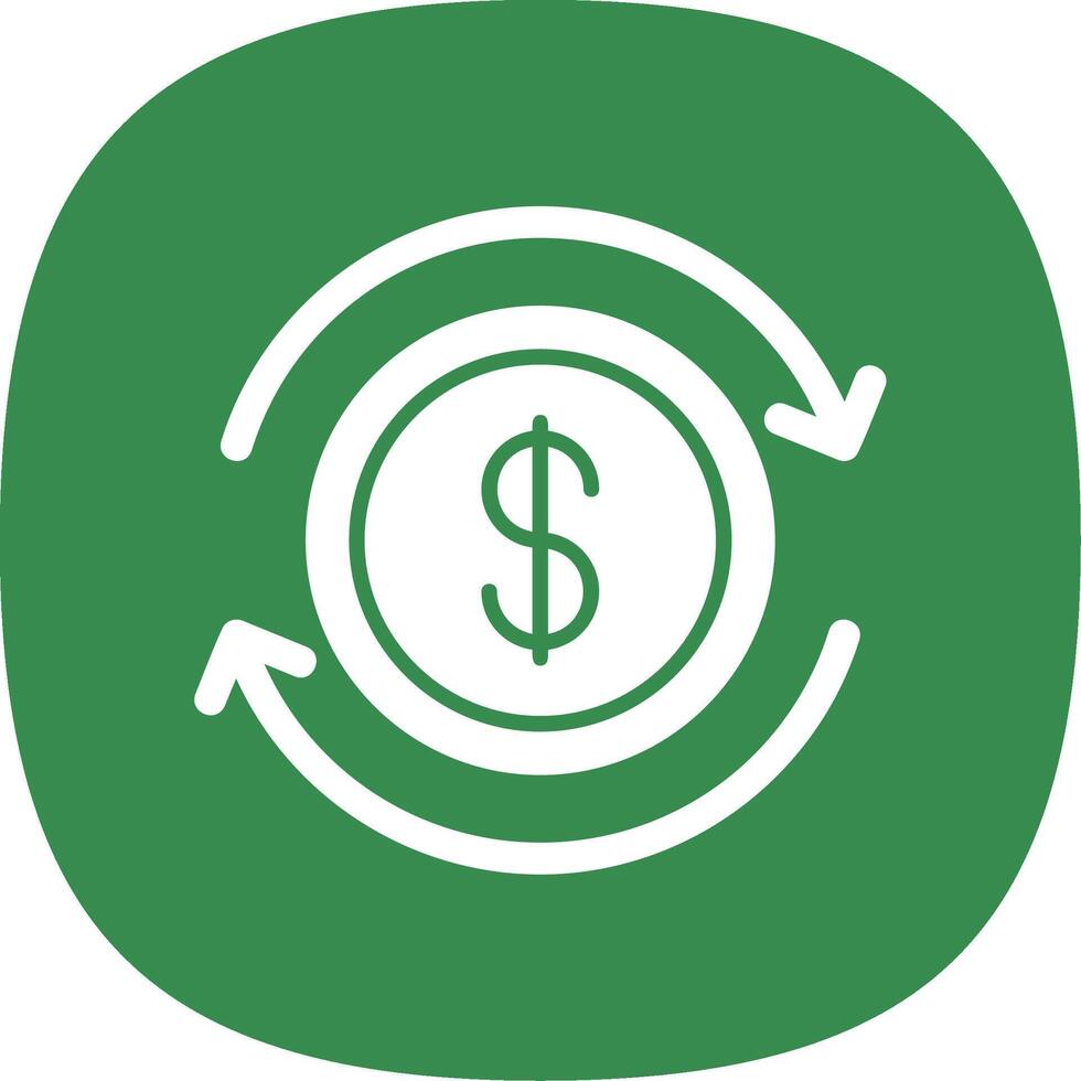 Business Continuity Glyph Curve Icon Design vector