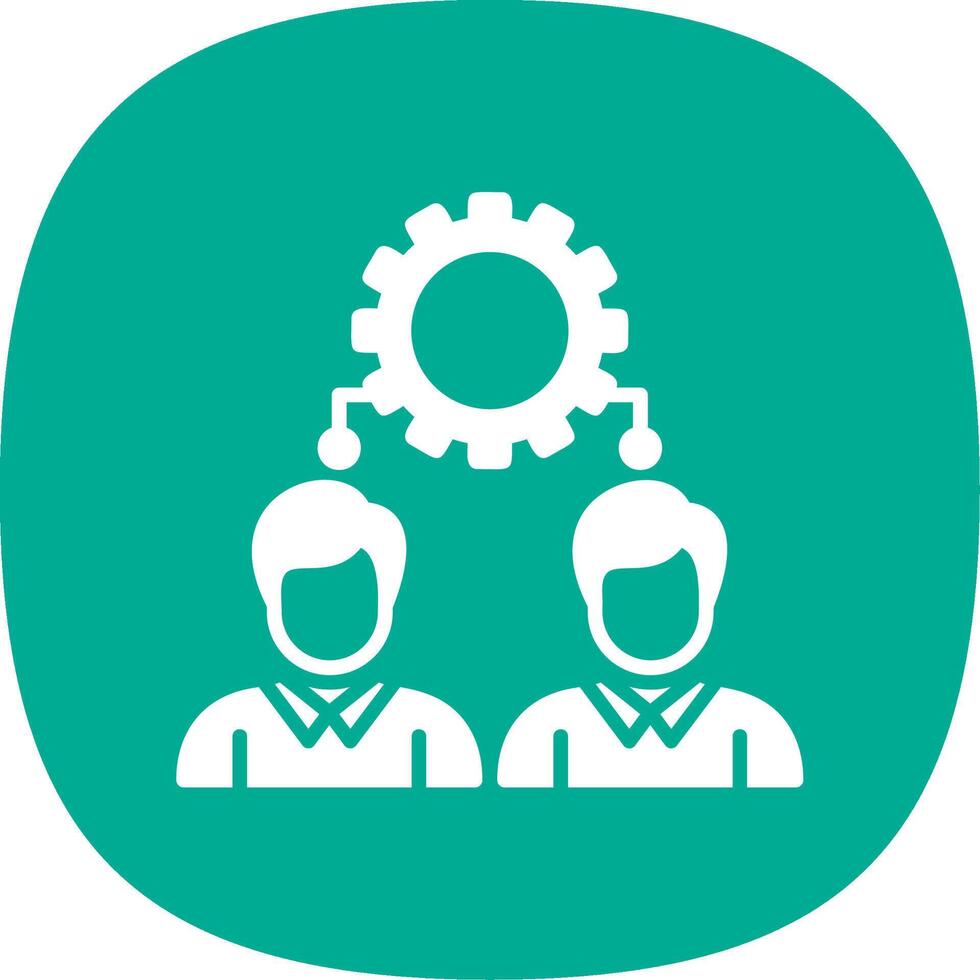 Workforce Glyph Curve Icon Design vector