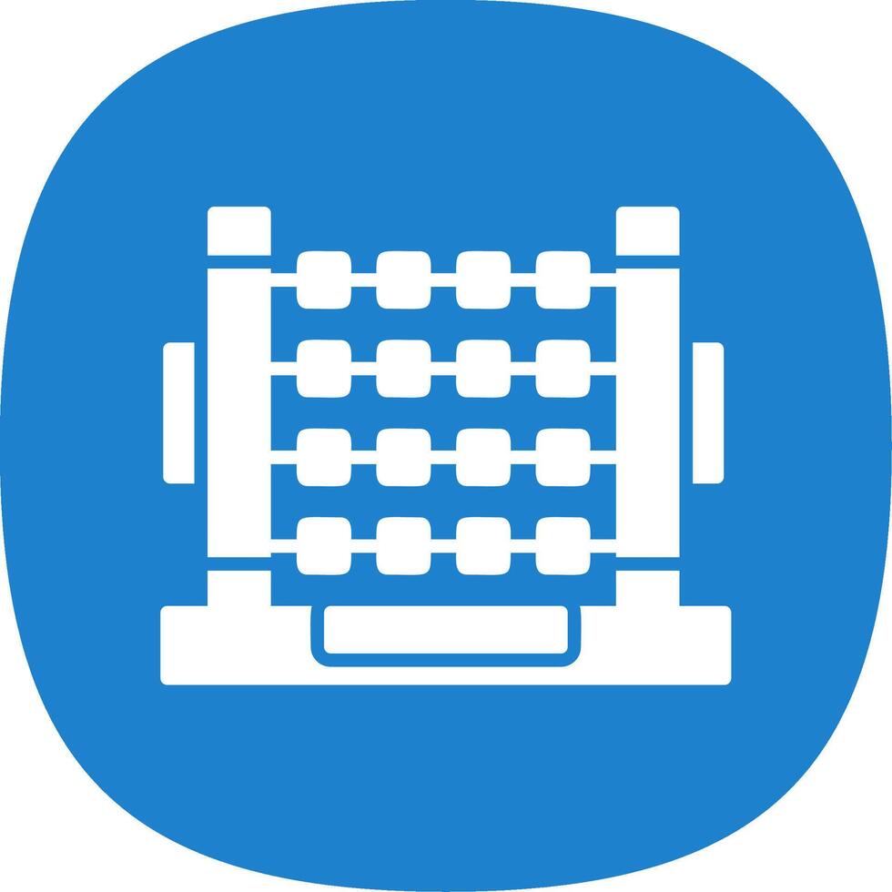 Abacus Glyph Curve Icon Design vector