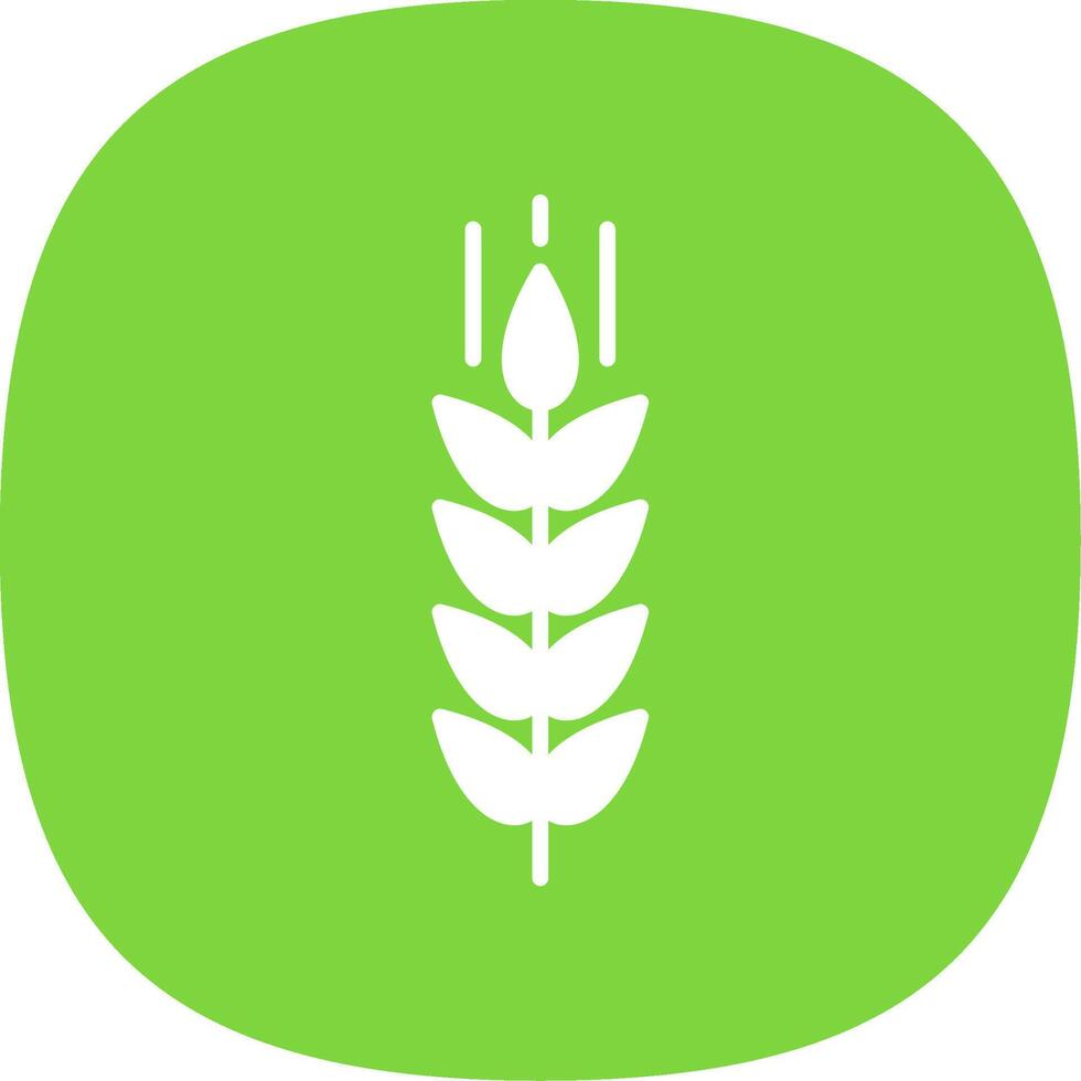 Wheat Glyph Curve Icon Design vector