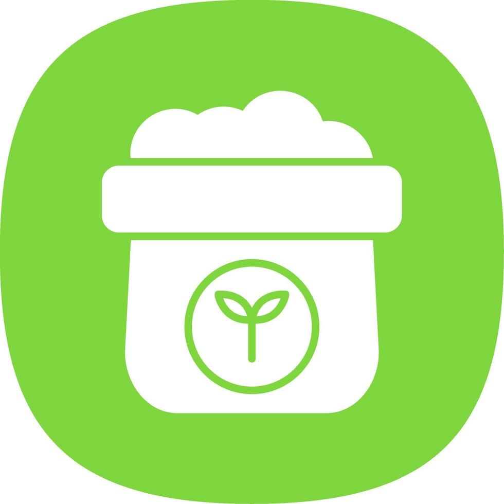 Fertilizer Glyph Curve Icon Design vector