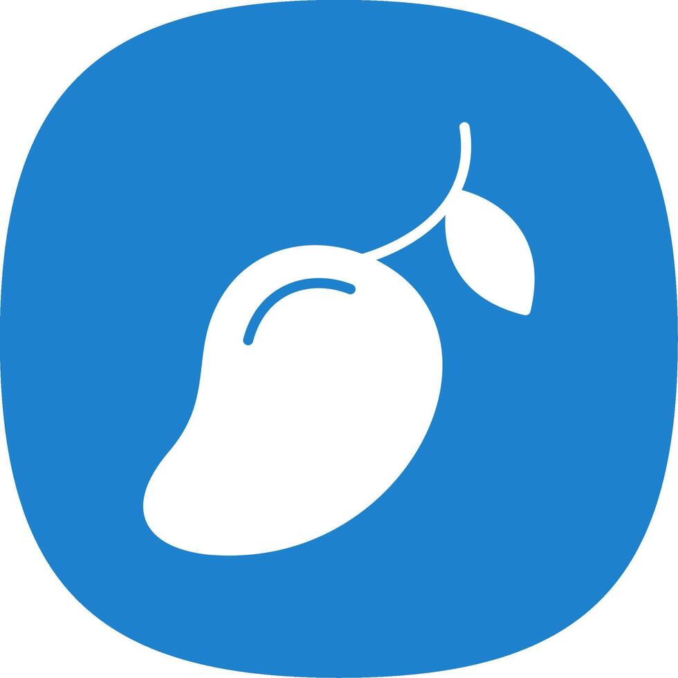 Mango Glyph Curve Icon Design vector