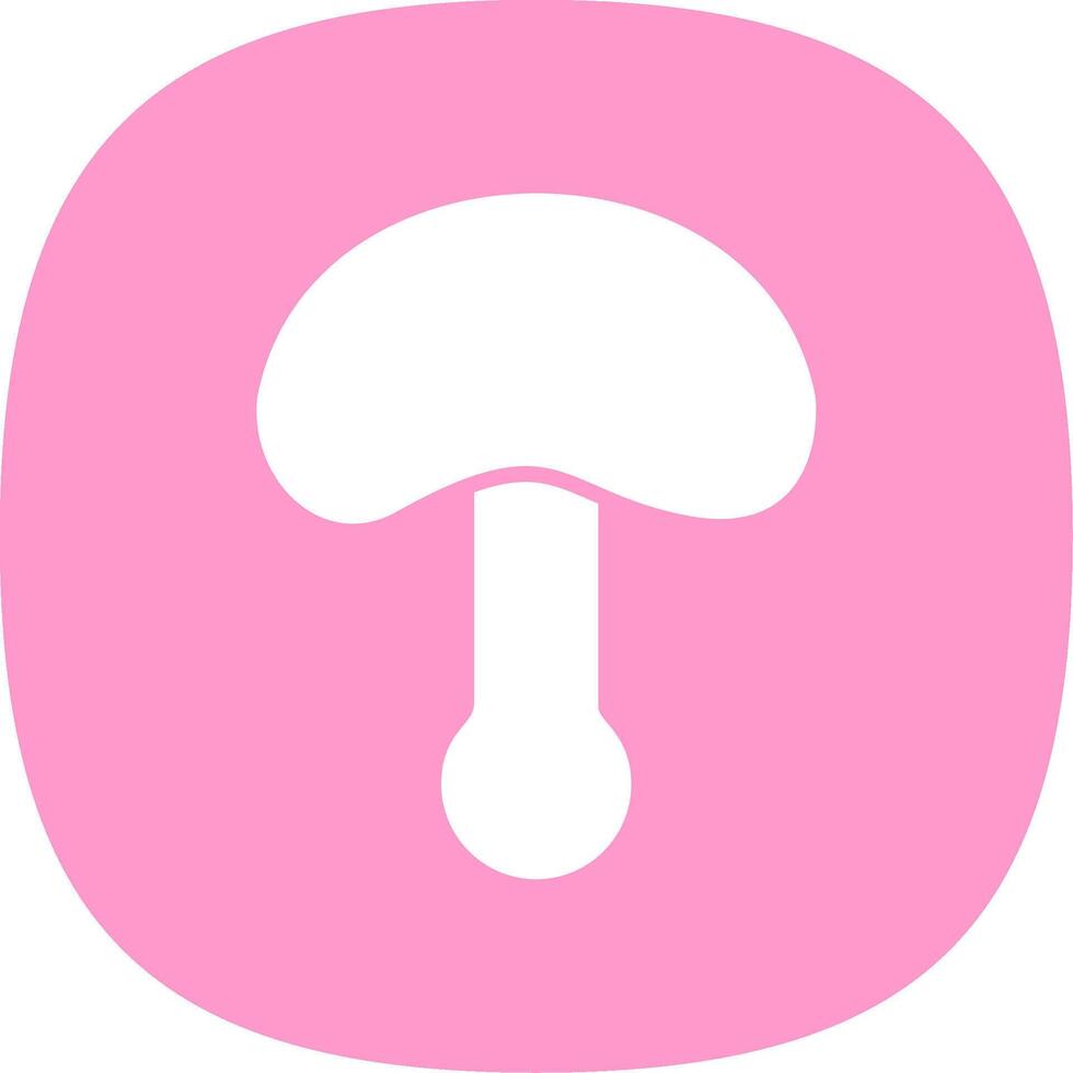 Mushroom Glyph Curve Icon Design vector