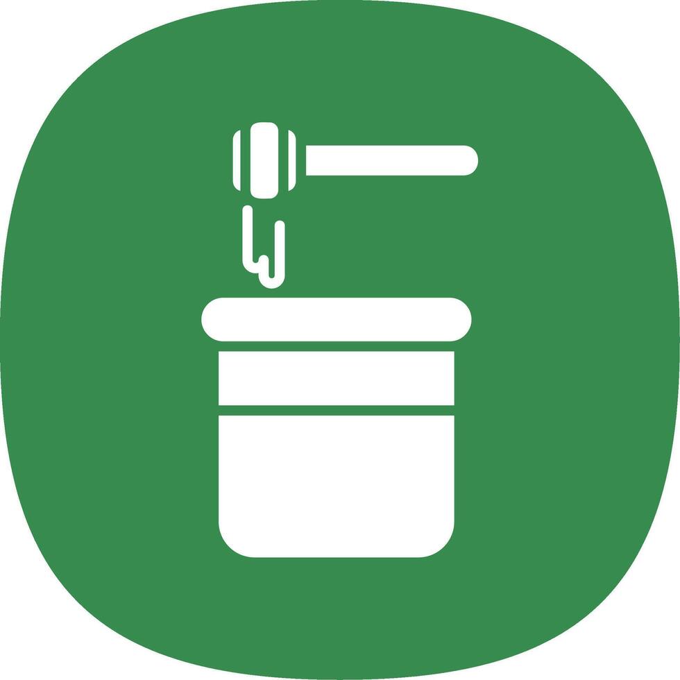 Honey Glyph Curve Icon Design vector