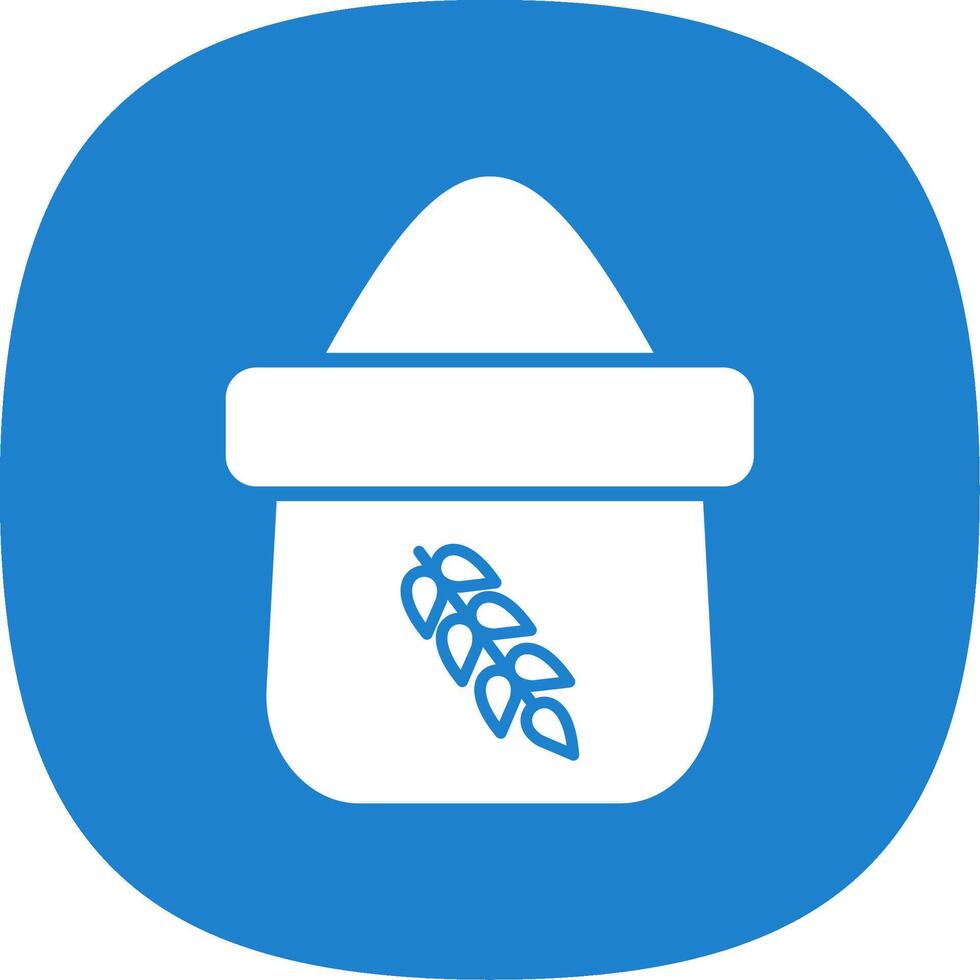 Flour Glyph Curve Icon Design vector