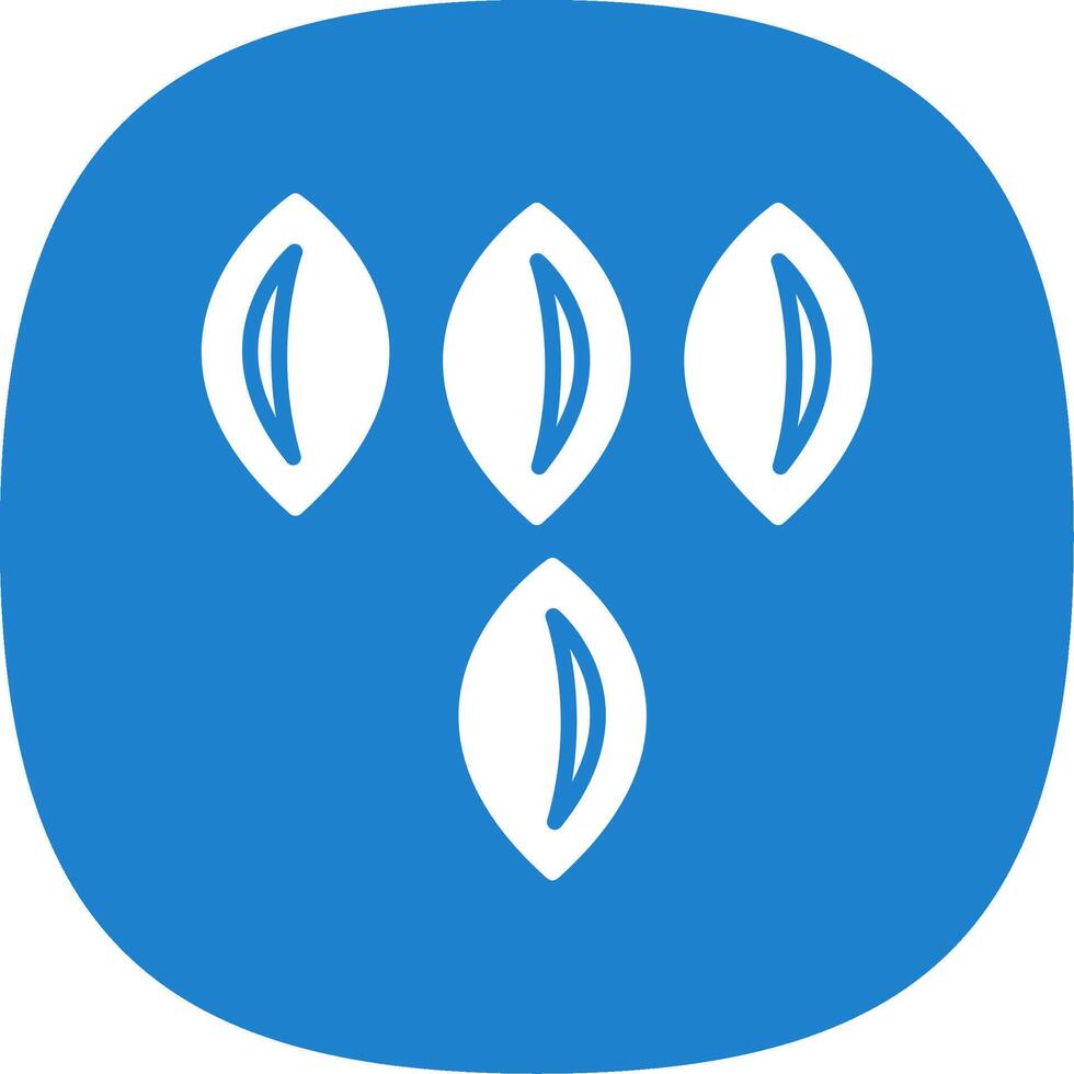 Seed Glyph Curve Icon Design vector