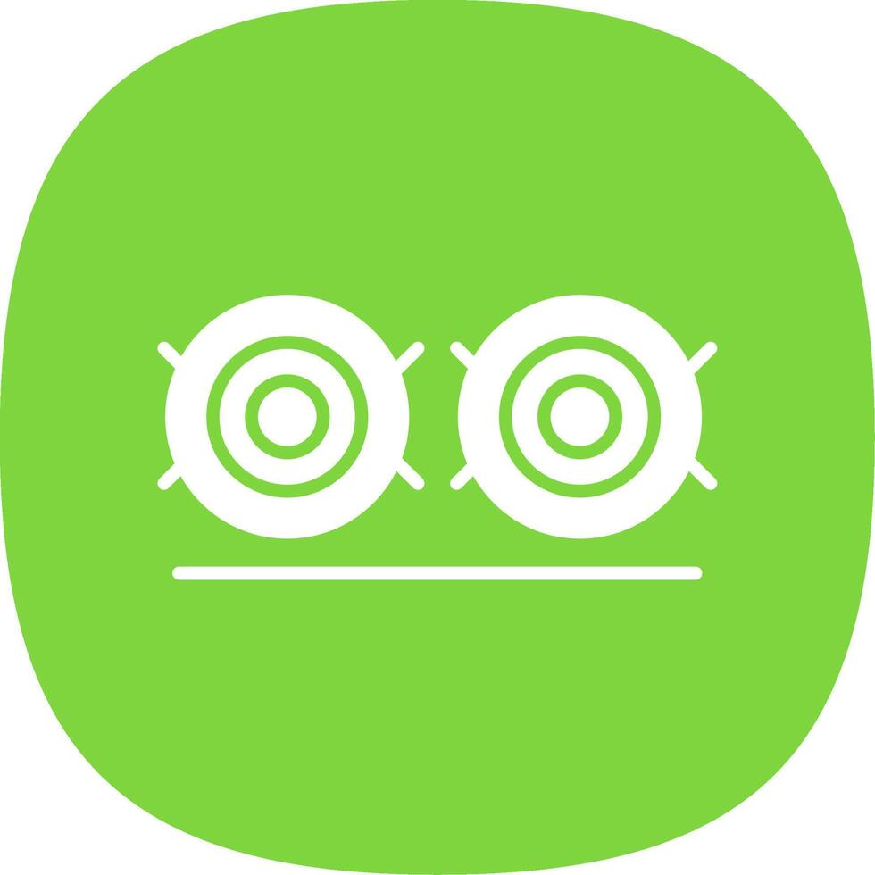 Hay Bale Glyph Curve Icon Design vector