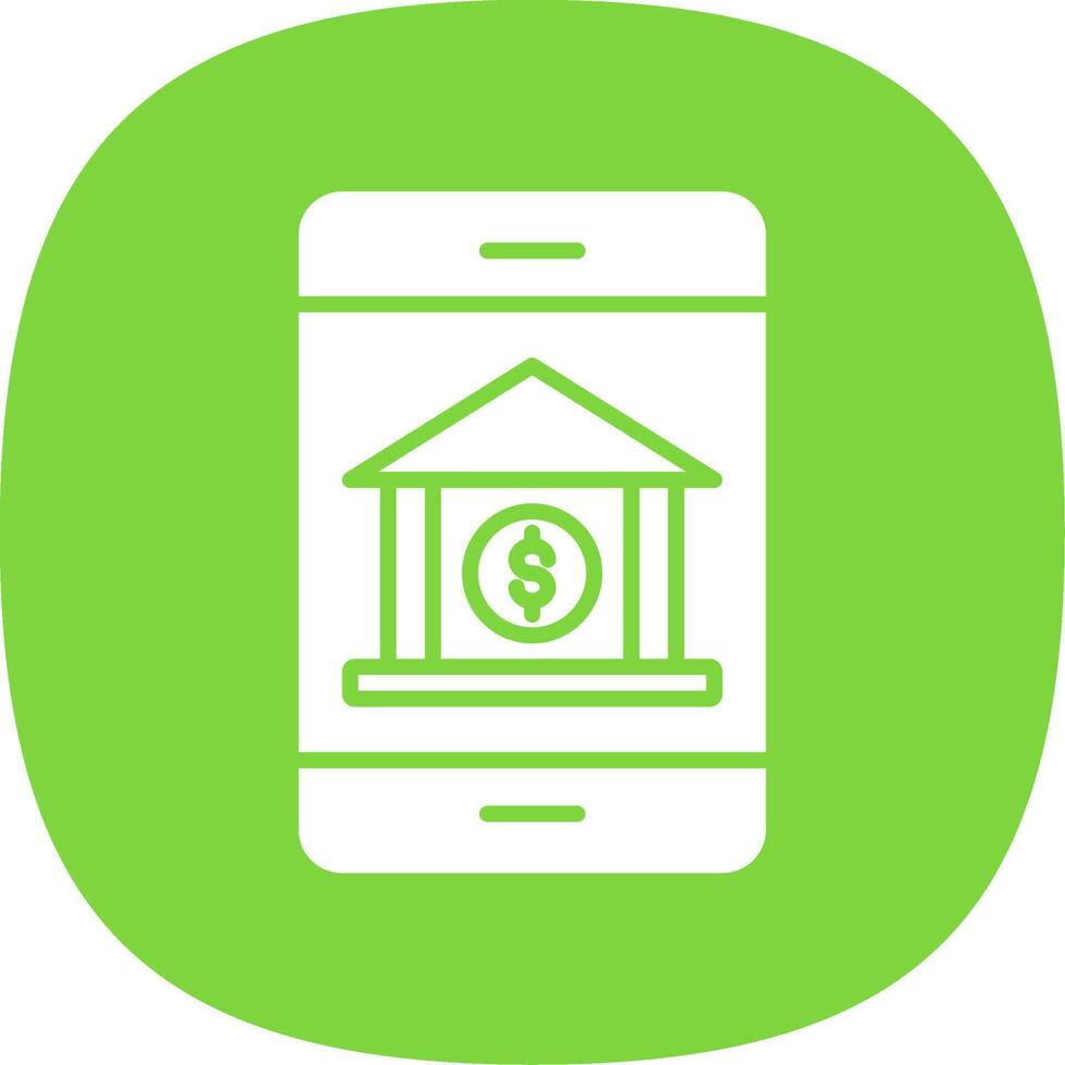 Banking App Glyph Curve Icon Design vector