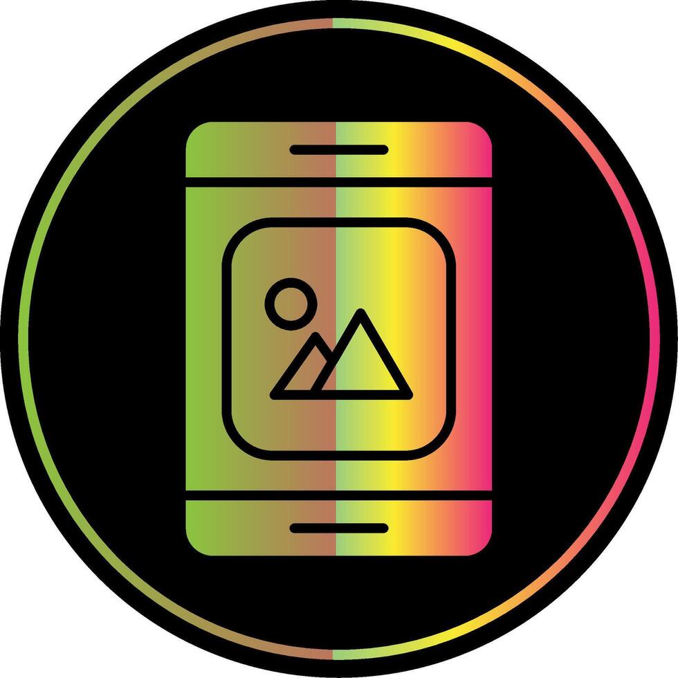 Mobile App Glyph Due Color Icon Design vector