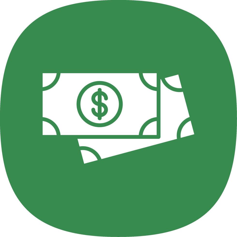 Payment Glyph Curve Icon Design vector
