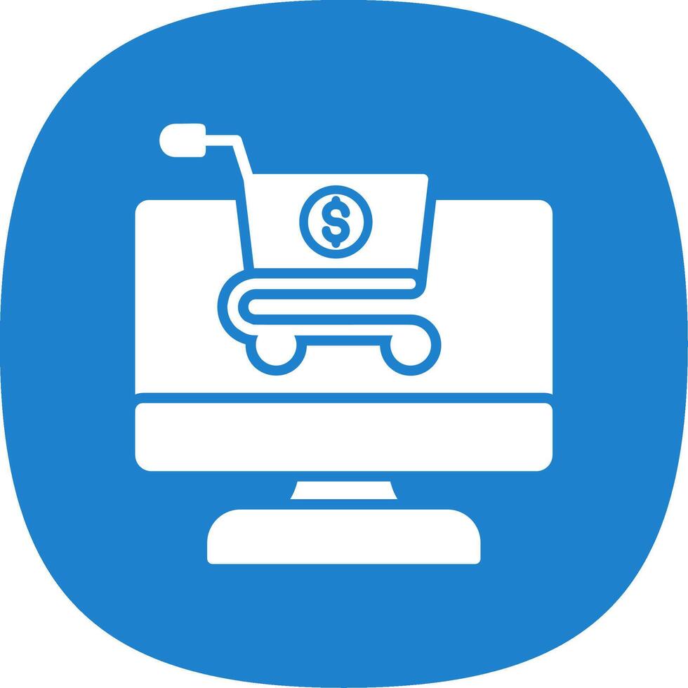 E Commerce Glyph Curve Icon Design vector