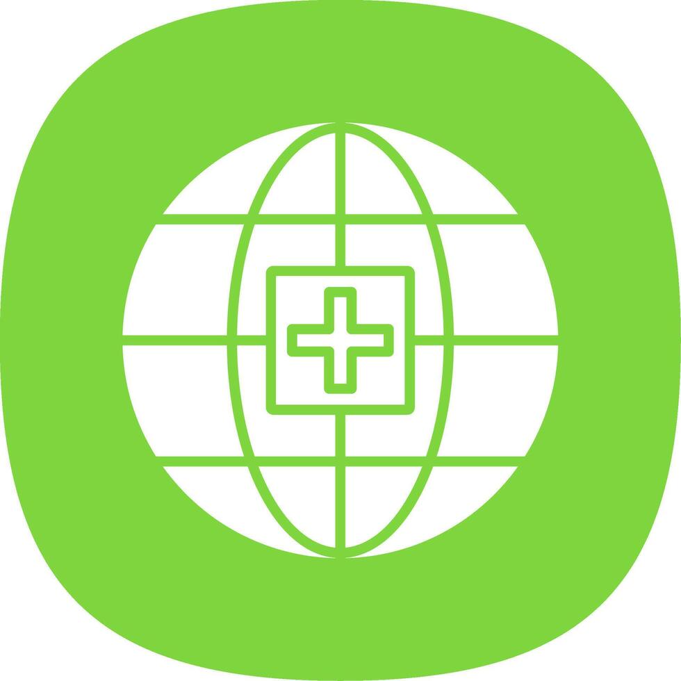 Global Medical Service Glyph Curve Icon Design vector