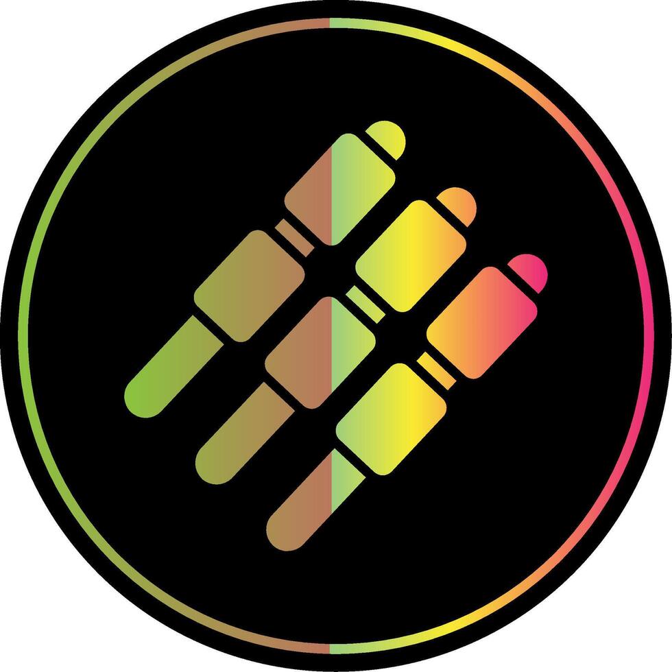 Marshmallows Glyph Due Color Icon Design vector