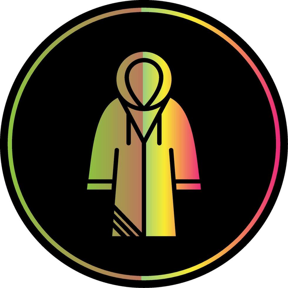 Raincoat Glyph Due Color Icon Design vector