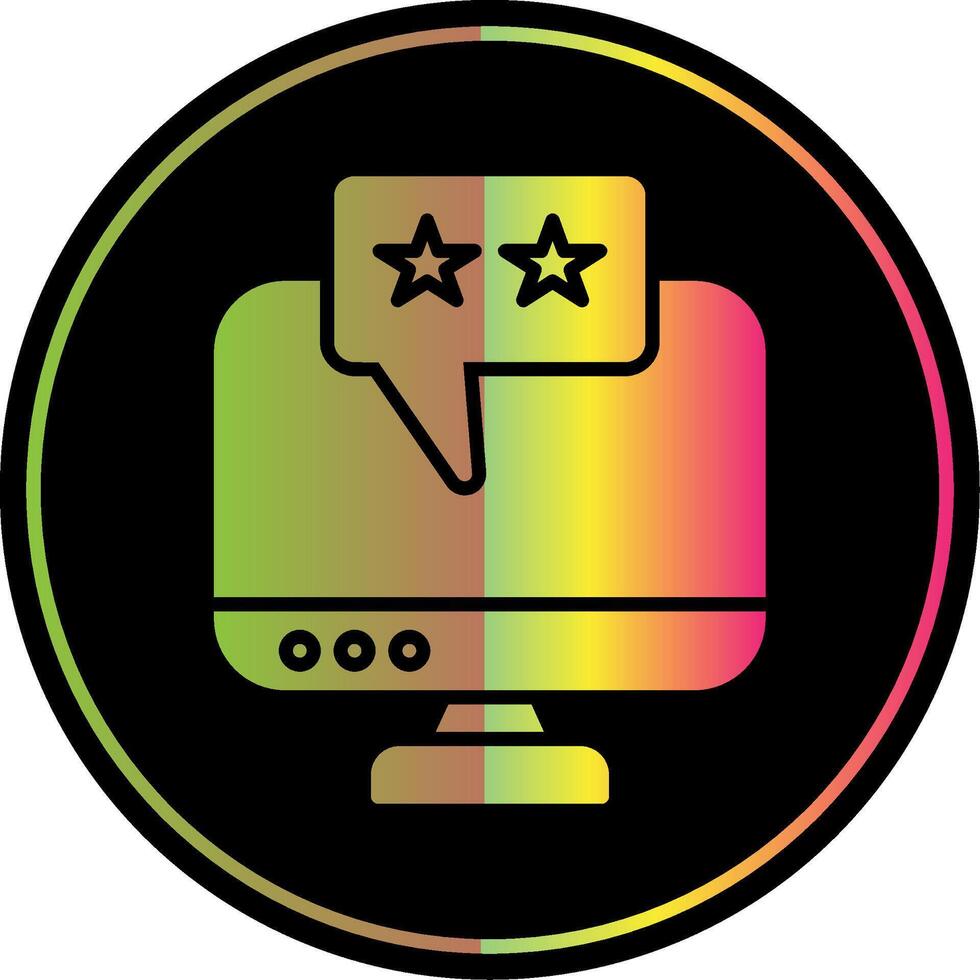 Feedback Glyph Due Color Icon Design vector