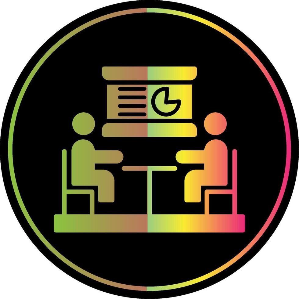 Meeting Glyph Due Color Icon Design vector