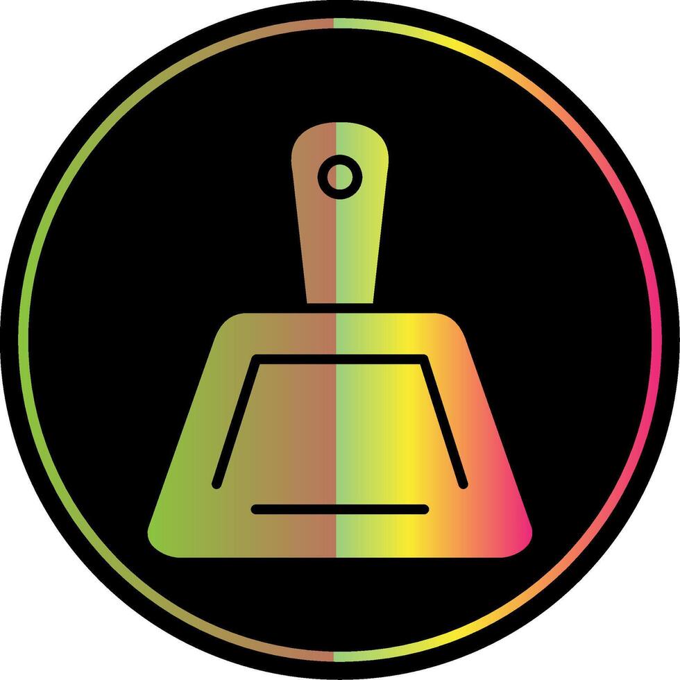Dustpan Glyph Due Color Icon Design vector