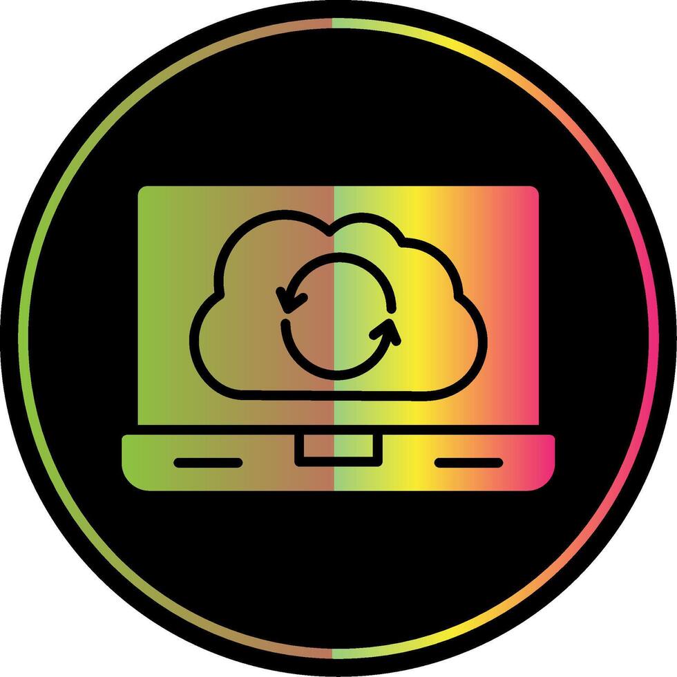 Syncronization Glyph Due Color Icon Design vector