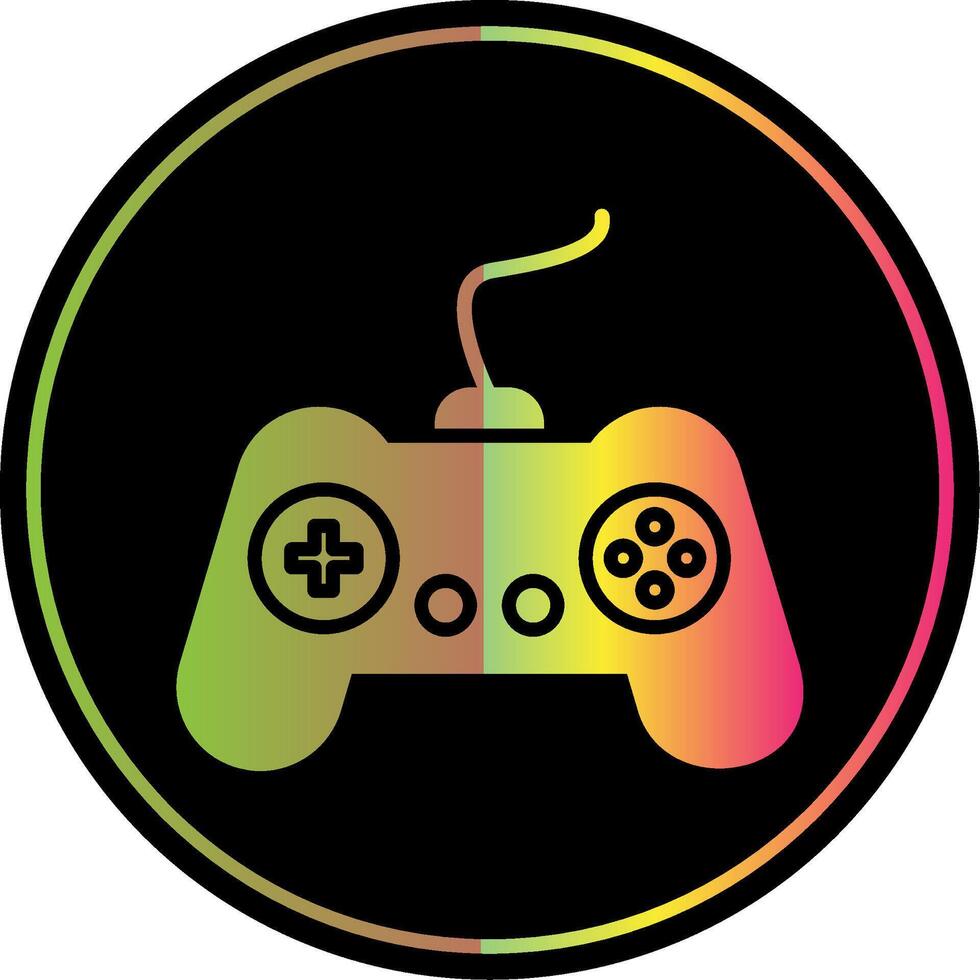Gamer Glyph Due Color Icon Design vector