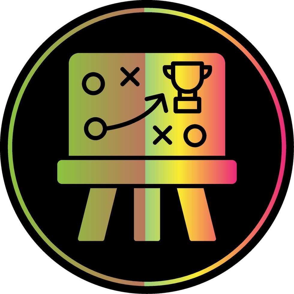 Game Plan Glyph Due Color Icon Design vector