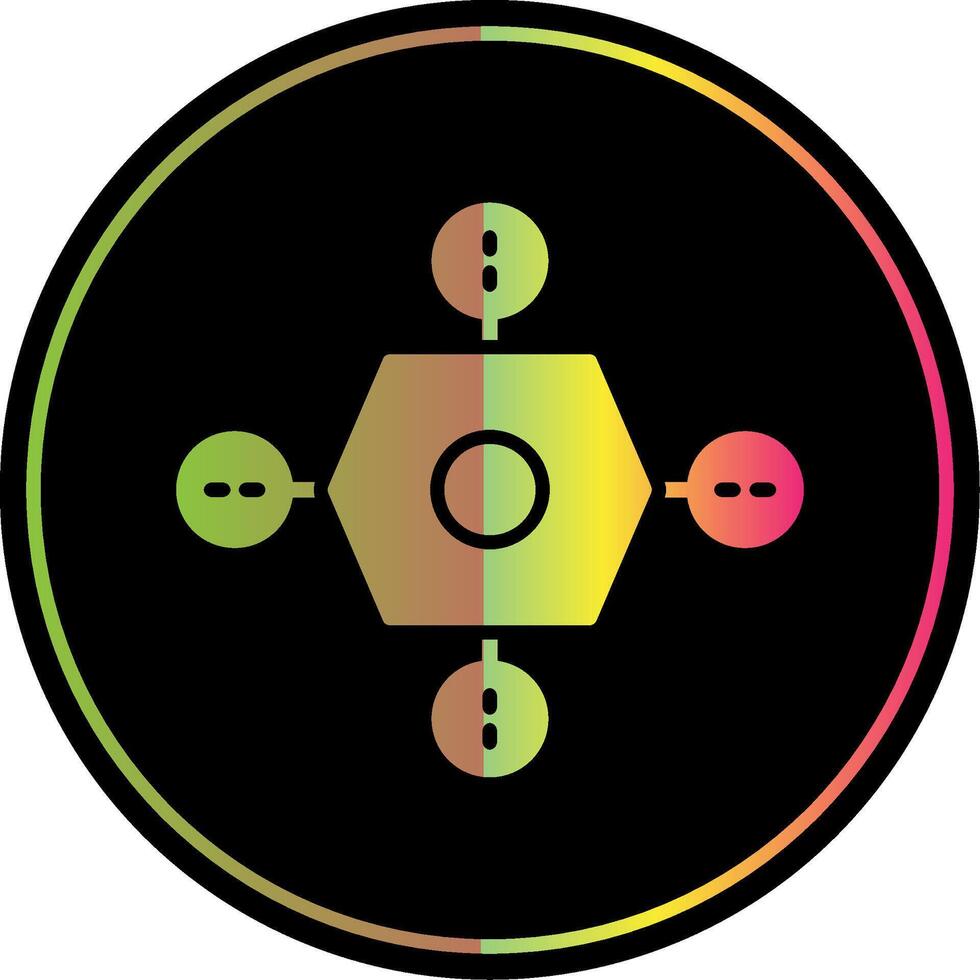 Drone Glyph Due Color Icon Design vector