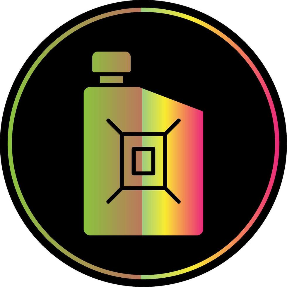 Petrol Can Glyph Due Color Icon Design vector