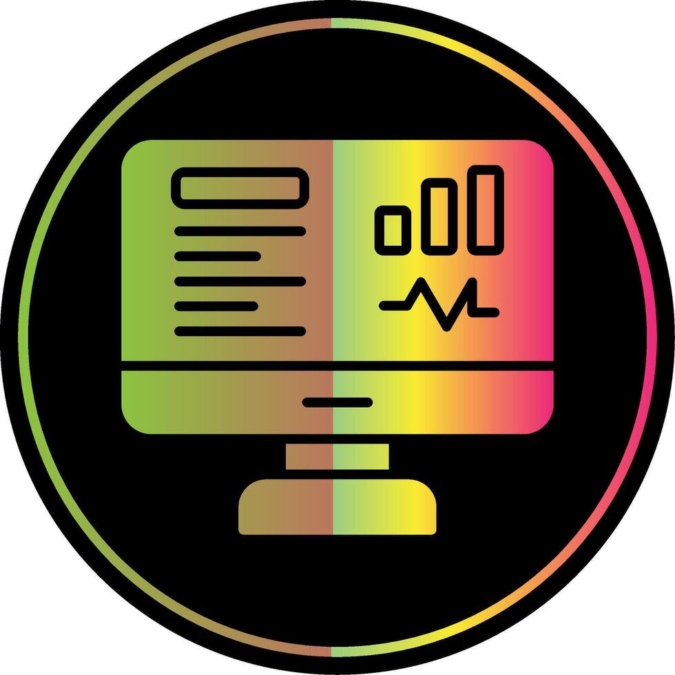 Dashboard Glyph Due Color Icon Design vector
