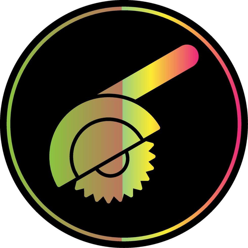 Mitre Saw Glyph Due Color Icon Design vector