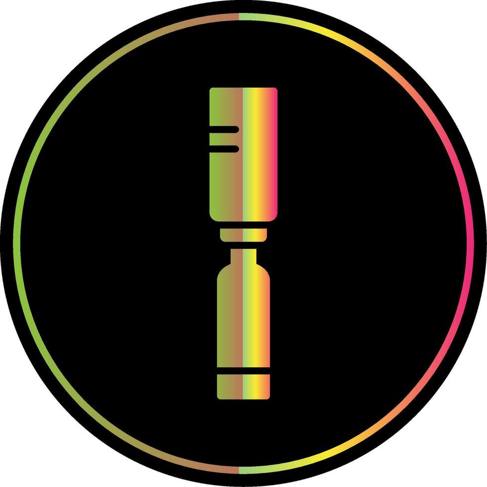 Chisel Glyph Due Color Icon Design vector