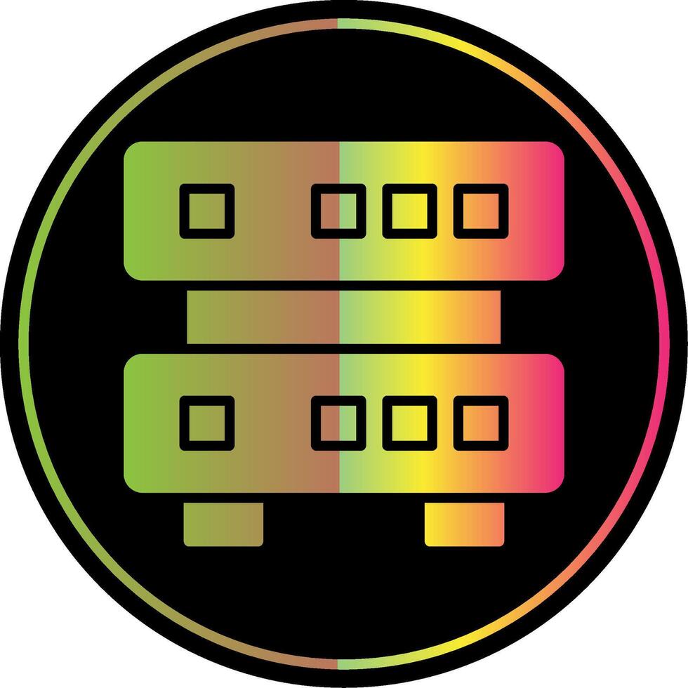 Data Quality Glyph Due Color Icon Design vector