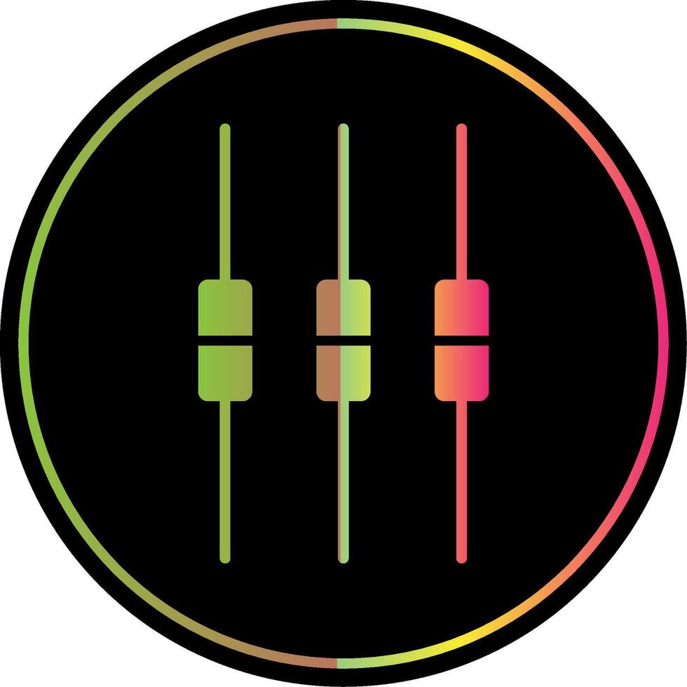 Box Plot Glyph Due Color Icon Design vector