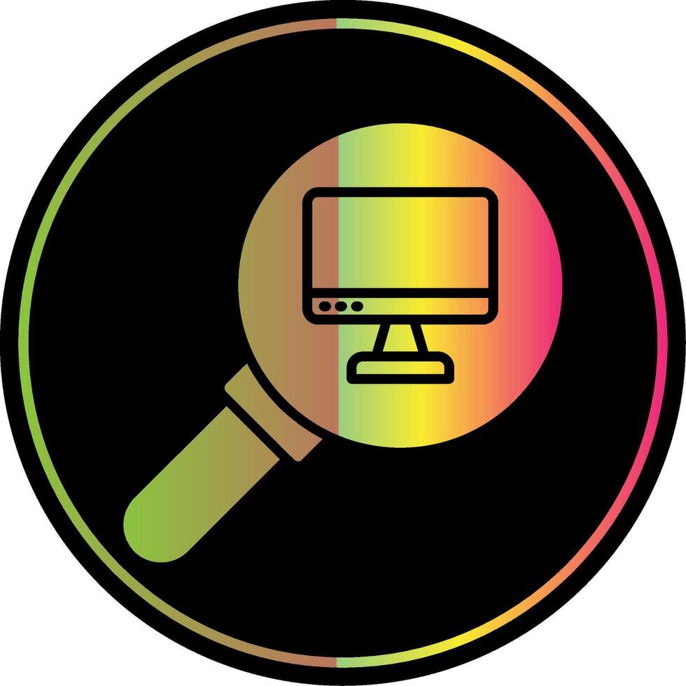 Audit Glyph Due Color Icon Design vector